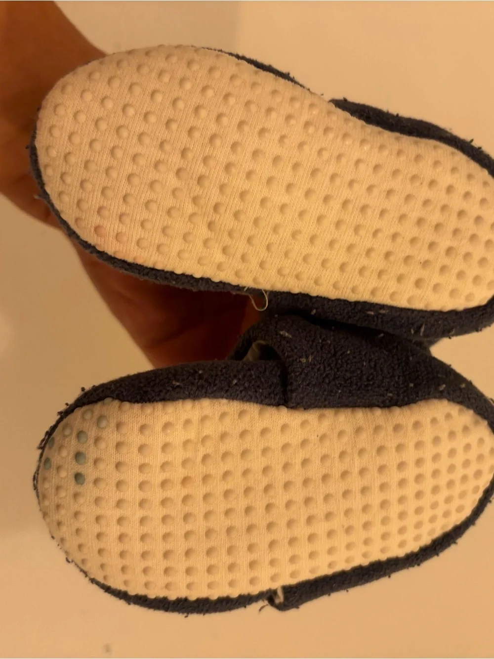 Petit B navy Baby Fleece Moccasins